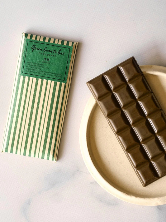 green bean to bar Chocolate Bar MATCHA
