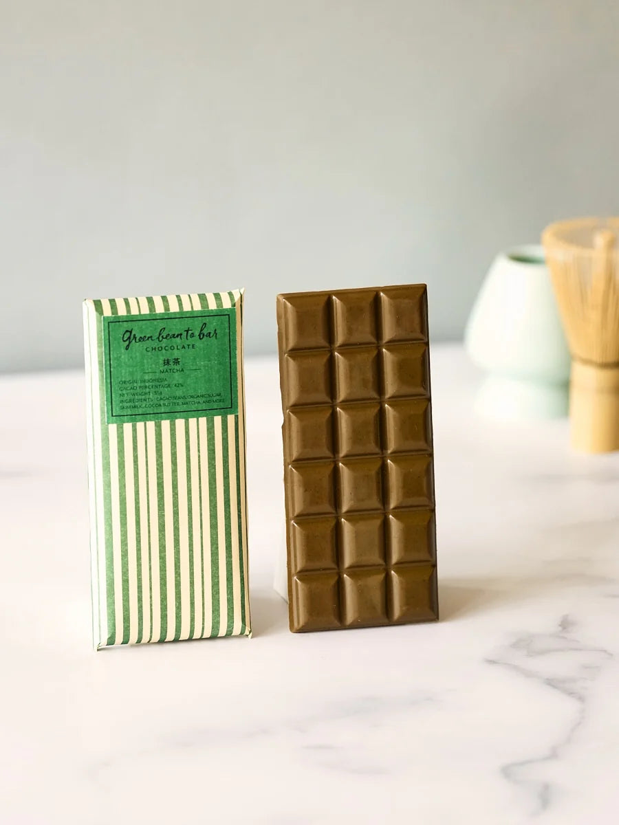 green bean to bar Chocolate Bar MATCHA