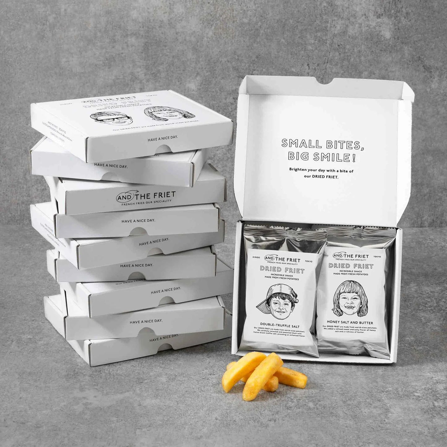 AND THE FRIET Set of 10 Boxes: MINI 2-PACK GIFT BOX