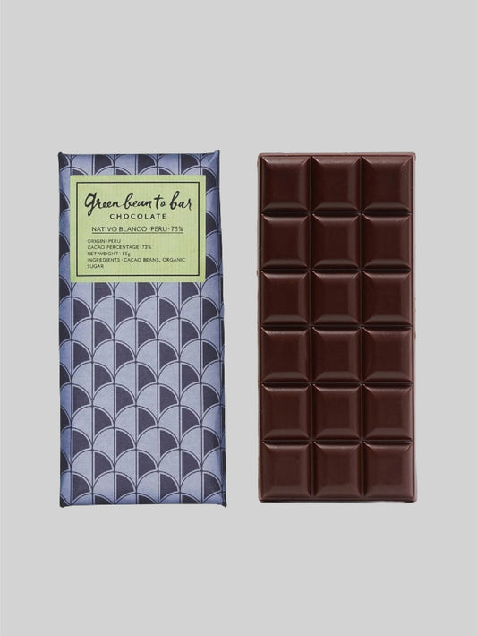 green bean to bar Chocolate Bar - NATIVO BLANCO -PERU- 73%