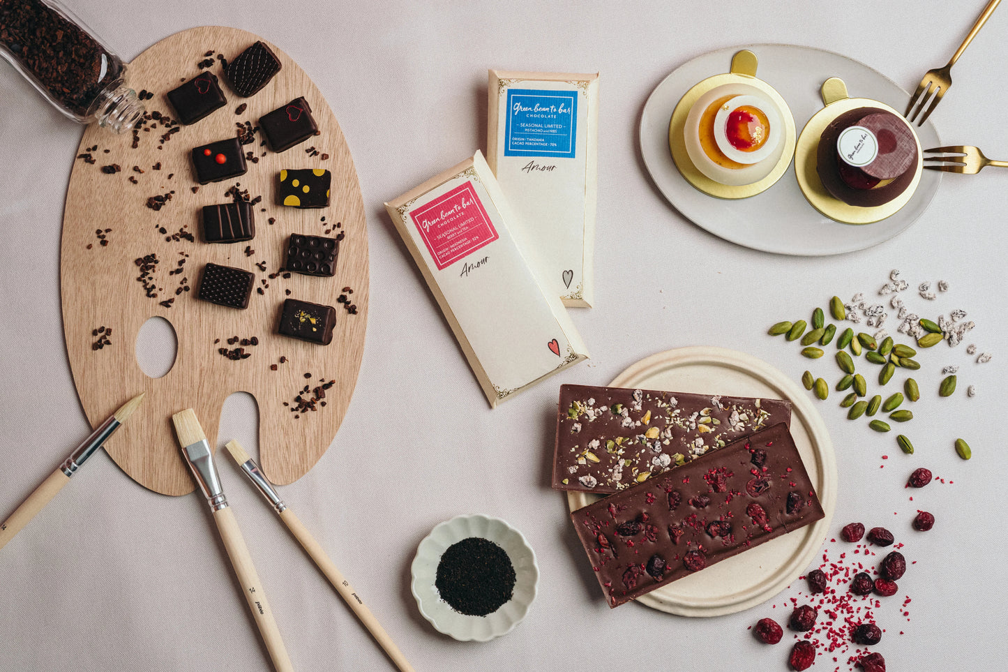 <SEASONAL LIMITED 2026> green bean to bar Chocolate Bar BERRY and TEA