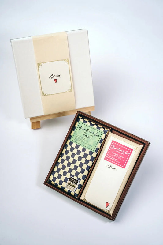 <SEASONAL LIMITED 2026> green bean to bar Chocolate Bar Valentine Bar Set <Gold>