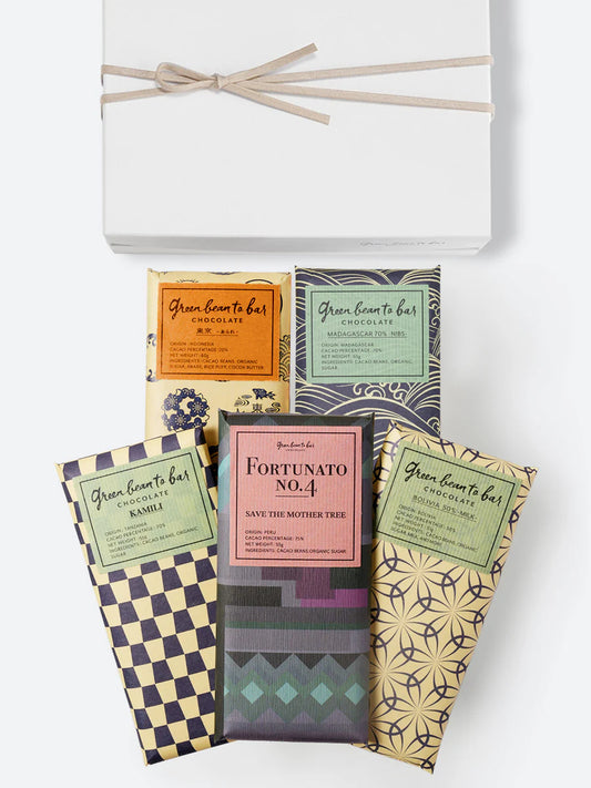 green bean to bar Chocolate Bar 5 Classic Bars Set