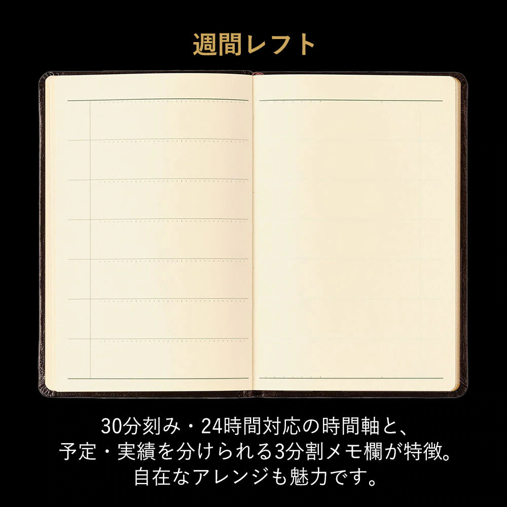 NOLTY Efficiency Planner Undated Log Diary Gold Black 3122