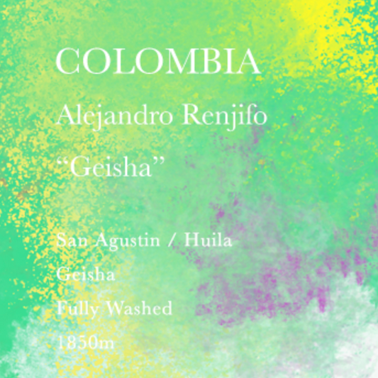 WEEKENDERS COFFEE Colombia Alejandro Renjifo Geisha Coffee Beans